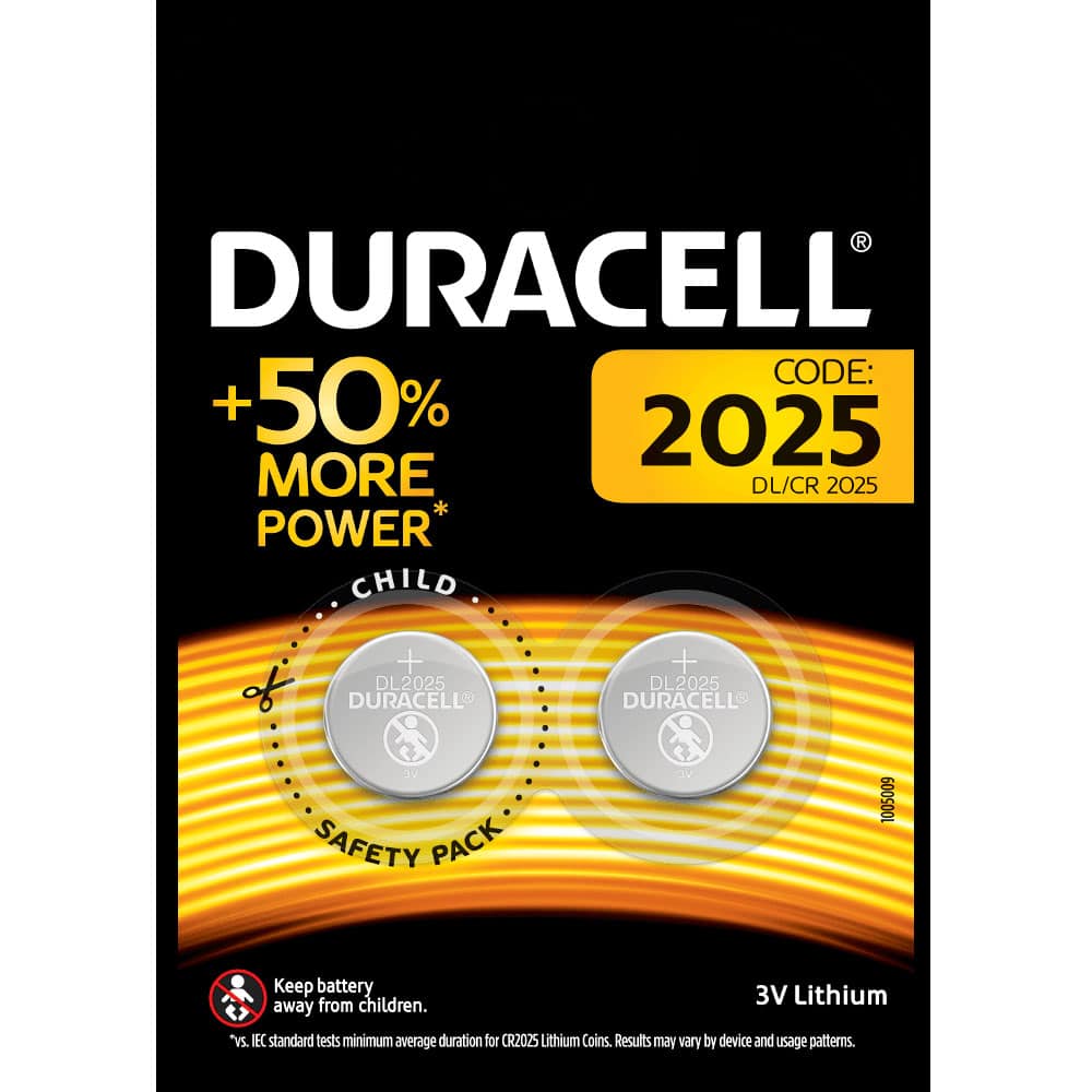 Duracell batterie CR2025 – Pile bouton au lithium 3 volts – 2u