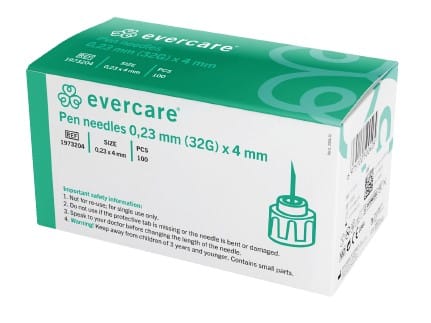 EVERCARE pennaalden 34G x 4mm